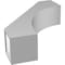 Ekena Millwork 6-in. W x 20-in. D x 26-in. H Westlake Architectural Grade PVC Knee Brace BRCP06X20X26WTL - alternate 3